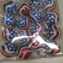 Iceyyyy 16 Pcs Independence Day Ball Ornament - 4th of July Patriotic Hanging Ball Decoration American Flag Ornament for Independence Day, Christmas Tree, USA Themed Party Supplies (16)