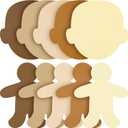 Containlol 100 Pcs Multicultural Faces People Cutouts for Crafts 5.5 Inch Blank Multicultural Skin Color Paper Cutouts Construction Card stock for Bulletin Board Classroom Teacher Art Project Supplies