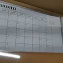Dry Erase Calendar Whiteboard for Wall, 24"x18" Magnetic Monthly White Board Cork Board Combo, Double Sided, Aluminum Frame, Wall Hanging Wipe Board for Home, Office, School, Dorm