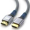 8k Hdmi Cable 6.6ft Ultra High Speed HDMI 2.1 Cable 8K@60HZ 4K@120HZ 48Gbps HDMI Cord for HDTV,PS4,PS5,Monitor Laptop,Xbox,HDCP 2.2&2.3 Support HDR,eARC,Ethernet,Dolby.(Silvery)