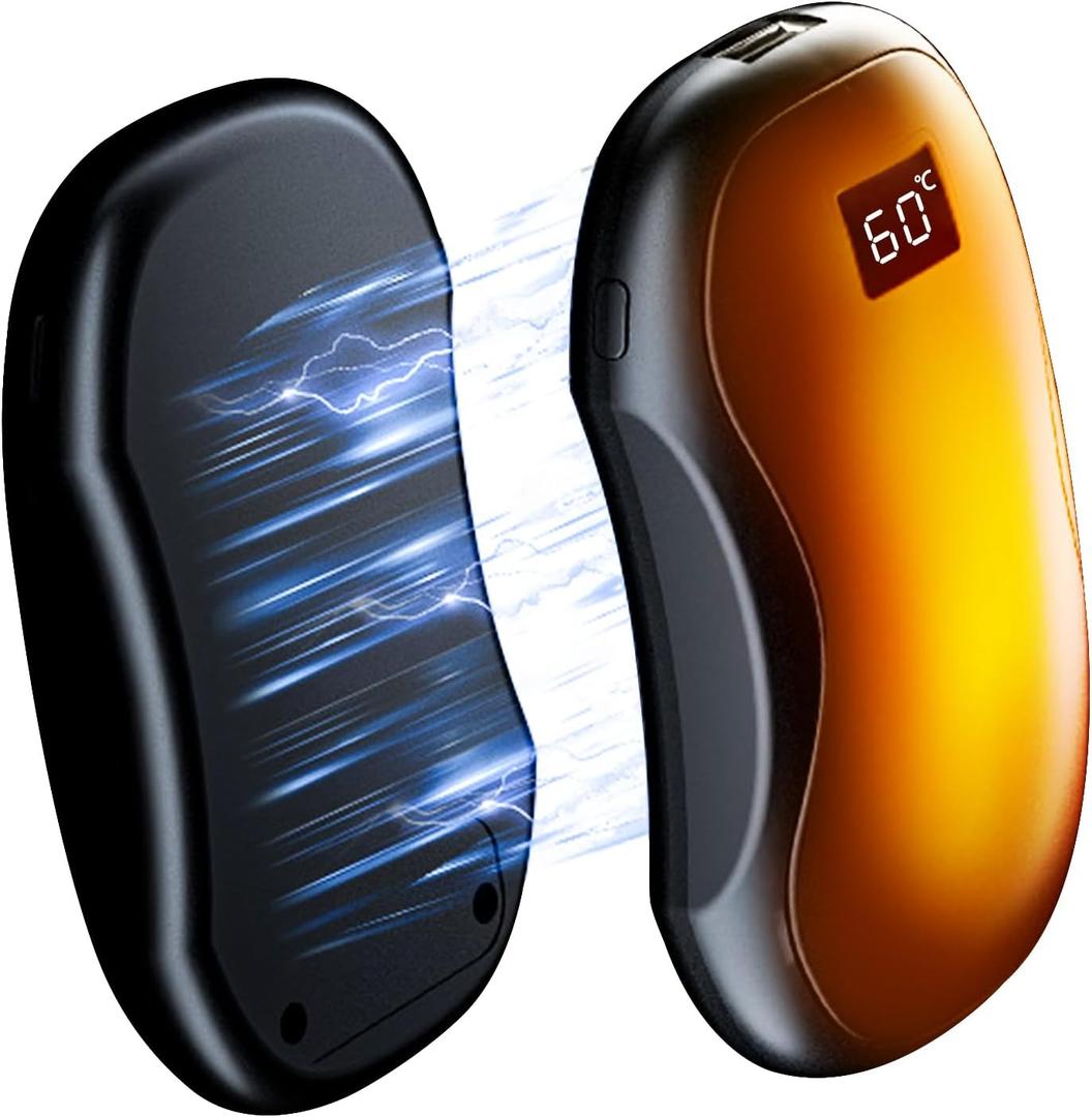 Rechargeable Hand Warmers Portable 6000mAh Power Bank Magnetic Electric Hand Warmers Quick Charge and 3 Levels for Outdoor/Indoor/Hunting/Camping