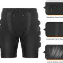 Protective Padded Shorts, Impact Resistance Sportswear Outdoor Impact Protective Gear for Snowboard, Skate, Ski, Skateboard, Unisex, 3D Protection for Hip, Butt and Tailbone (Large)