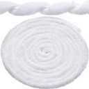 WILLBOND Christmas Faux Fur Ribbon Trim Winter Tree Garland Artificial Furry Stripe Accessory Holiday Faux Fur Fabric Roll Garland for Xmas Party Sewing Costume Trimming(White, 2 Inch X 100 ft)