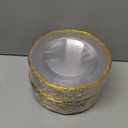 Hioasis 60pcs Clear Plastic Plates - Clear and Gold Disposable Dinnerware with Gold Rim, Heavy-duty, 7.5 inch, Dessert Plates for Party & Wedding