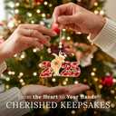 2 x HEXMOZ Cat Ornament for Christmas Tree 2025 - Funny Cat Gag Gifts for Women, Men, Kitty Lovers, Dad, Mom, Owner Exchange Ideas, Animal Christmas Decoration - Acrylic Wood Xmas Ornament (Coastal Style 2025)