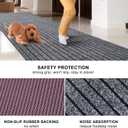 2' x 8' Runner Rugs with Rubber Backing, Outdoor Indoor Utility Non Slip Carpet Rug Runner for Hallway, Custom Size Area Rugs Mat for Entryway Balcony Patio Kitchen Garage Stair Laundry, Gray