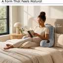 Nestl Reading Pillow for Kids & Teens with Shredded Memory Foam, Backrest Pillows for Reading, Watching, and Gaming, Use on the Couch, Bed, or Floor, Adjustable Support with Washable Cover Light Grey, Small 14"