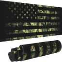 Large Gaming Mousepad, American Flag with Camouflage XL Mouse Pad with Stitched, Full Long Waterproof Non-Slip Base Keyboard Pad, PC Laptop Computer Mat for Men Office Decor, (Black, 31.5 * 11.8 in)