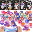 REGTEB 28 Pack Galaxy Slime Ball Valentines Day Cards for Kids School Class Valentines Day Gifts for Kids Classroom Valentines Gifts for Boys Girls, Valentines for Kid Classroom Party Favors Prizes