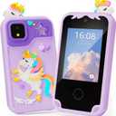 Kids Phone for Girl Toys, Kids Camera Toy Smart Phone Christmas Birthday Gifts Toddler Ages 2, 3, 5, 7, 8, 10 Year Old, Educational Learning Toys with 2.8" Touchscreen, Music Video Game (Purple)