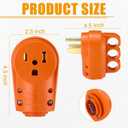Tellegloww 2 Pcs 50 Amp Female Welder 6-50p Plug & 6-50r Receptacle RV Electrical Campers 3 Prong 125/250V Universal Plug and Receptacle with Easy Unplug Design for RV, EV Charger, Welder, ETL Listed