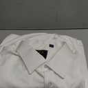 J.VER Men's Dress Shirts Solid Long Sleeve Stretch Wrinkle-Free Formal Shirt Business Casual Button Down Shirts (X-Large Tall, White)