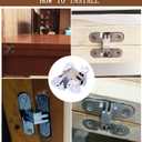 1PC Stainless Steel 304 Hidden Hinge,Silent Close Invisible Mounting Folding Door Hinge Door Furniture Hardware with Screws (5 #(25X118mm) ,1PC)