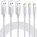 Lightning Cable MFi Certified - iPhone Charger 3Pack 6FT Lightning to USB A Charging Cable Cord Compatible with iPhone 14 13 12 Mini Pro Max SE 11 Xs Max XR X 8 7 6 Plus 5S iPad Pro Airpods - White