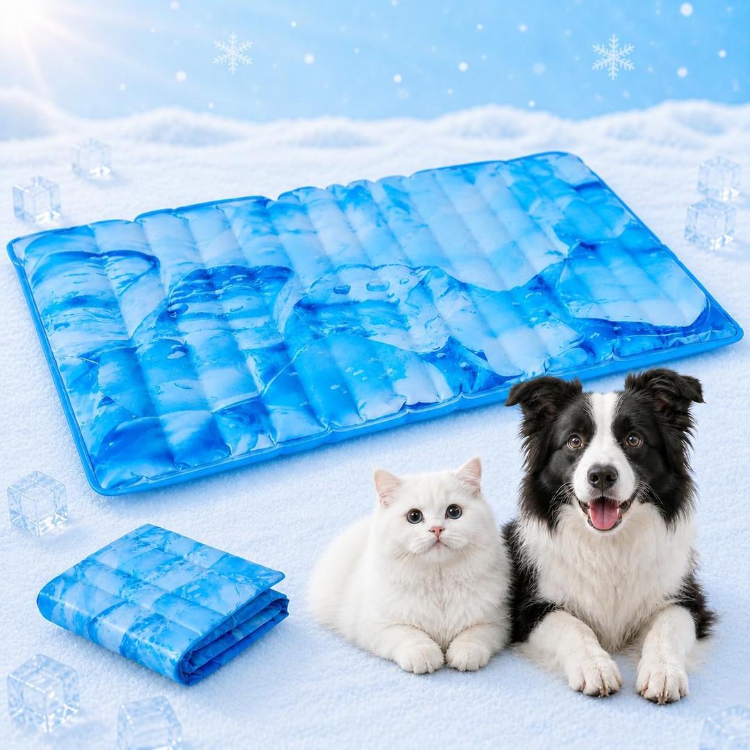 Dog Cooling Mat 2.0, Double-Sided Non-Slip Pet Cooling Pad, Washable and Durable, Indoor & Outdoor Summer Cooling Mat for All Pets, Keep Dogs and Cats Cool and Comfortable (47.5" x 29.5")