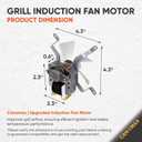 Canamax Upgraded Induction Fan Replacement Part for Pit Boss, Traeger, Camp Chef, Z Grills Pellet Grills - AC120V 60Hz Combustion Fan Kit