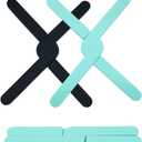 3 Pack Foldable Silicone Trivets - X-Shaped Versatile and Durable Trivet Mats - Anti-Slip and Heat-Resistant Kitchen Mat Holders for Hot Dishes Pots and Pans - Black + Green