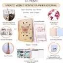 Manifestation Journal  Hourly, Weekly & Monthly Planner | 12-Month to Increase Productivity, Life Organizer & Goal Planner | Spiral Journal, Habit Tracker, Foldable Vision Board, Gift Box & Stickers (B5 (NON-DATED) 10.1" x 7.2", Vanilla)