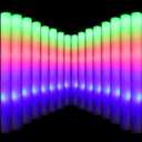 LifBetter Light Up Glow Sticks Bulk, LED Foam Sticks 118 pcs Glow in The Dark with 3 Modes Flashing Led Foam Multicolor Batons Light up Party Favors for Birthdays, Weddings, Concerts, Festivals, Medium, Small
