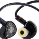 Linsoul TANGZU Wan'er S.G II In Ear Monitor,HiFI Wired Earbuds,10mm Dynamic Driver PET Diaphragm Gaming IEM Earphones with 2Pin Detachable OFC Cable for Audiophile DJ Stage (Clear Black, 3.5mm No Mic)