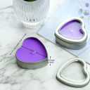 DEYBBY Large Heart Shaped Scented Tea Lights Candles, Smokeless Soywax 6 Hours Long Burning Lavender Purple Aromatherapy Candles for Relaxation, Spa and Bath (Pack of 6)