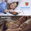 AM FM Portable Radio Personal Radio with Excellent Reception Battery Operated by 2 AAA Batteries with Stero Earphone, Large LCD Screen, Digtail Alarm Clock