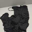 NRTHYE Women Elegant Irregular Ruffles Hem Maxi Dress Mesh Ruched Sleeveless Backless Pleated Long Party Club Dresses, Size M