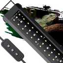 Pawfly 14 W UVB Light for Reptiles for 18" to 24" Terrariums Extendable Reptile Tank Light with Full Spectrum Brilliant with Day & Night Modes and Adjustable Brightness (Pro)