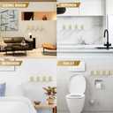 4PCS Metal Foldable Wall Hooks,Folding Wall Foldable Coat Hooks for Hanging Towels Clothes Hat Bags Keys(Gold)