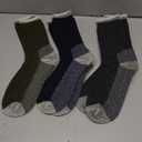 Yoicy Mens Merino Wool Thermal Socks - Soft Warm Fuzzy Winter Heavy Cushion Hiking Socks (Multi1-Super Thick 3pack) 7-12