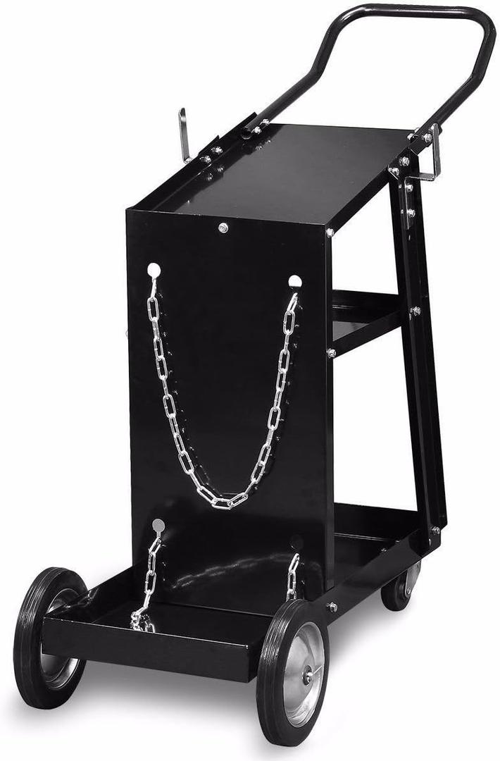 Mig Tig Arc Welder Welding Cart Universal Storage For Tanks & Accessories Wheels