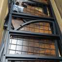 GiftGo Corner Hall Tree with Shoe Bench Entryway Coat Rack with 10 Metal Movable Hooks Floor Standing Clothes Rack Shoes Shelf Organizer for Home Office Bedroom (Rustic Brown)