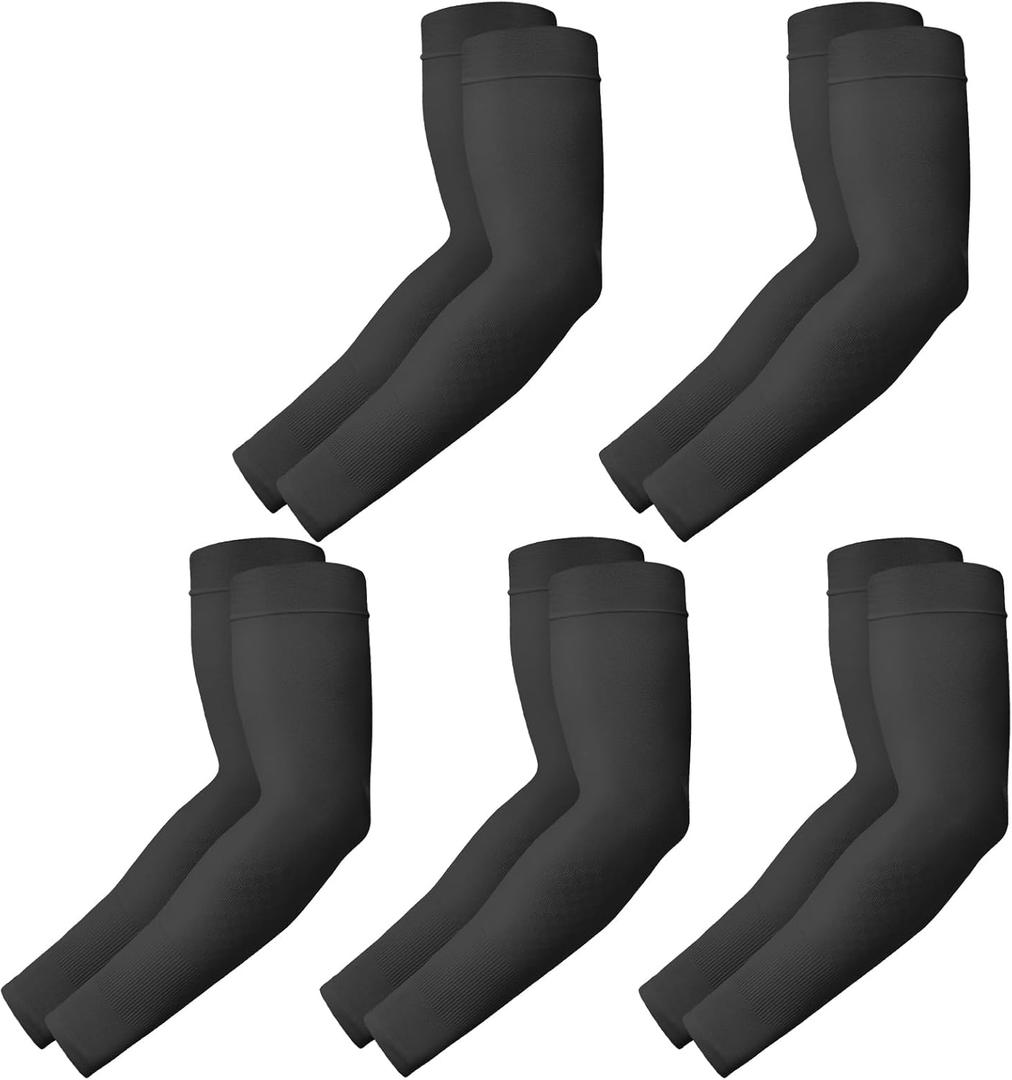 Arm Sleeves for Men/ Women to Cover Arms Cooling UPF 50+ Compression Arm Sleeves for UV Blocking Protection, Two Style(Fingered/ Fingerless) Options for Running Golf Basketball Football Biking