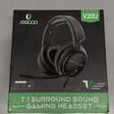 Jeecoo V20U USB Pro Gaming Headset for PC - 7.1 Surround Sound Headphones with Noise Cancelling Microphone- Memory Foam Ear Pads for Laptop Computers