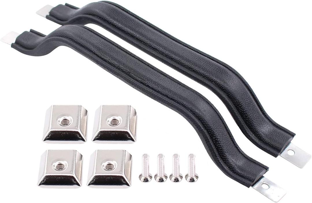 NewYall Pair Black Front Interior Door Handle Pull Strap Kit for Jeep Wrangler YJ 1987-1995 Beige Left Driver and Right Passenger Side 55009801K