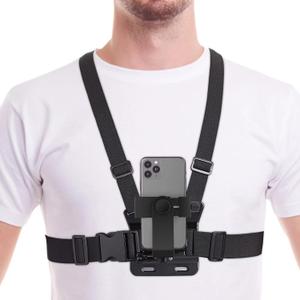 Mobile Phone Chest Strap Mount for POV/VLOG Videos, Chest Harness Holder Accessories Kit for iPhone 13 12 11Pro Max Plus,Samsung,GoPro Hero 12, 11, 10, 9,AKASO,Action Camera and Cell Phone Video Shoot