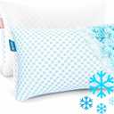Nestl Cooling Pillow for Sleeping Pack of 2, Luxury Shredded Memory Foam Pillows Queen Size Set of 2, Adjustable Cold Gel Pillows for Hot Sleepers Supportive Cool Pillow for Side Back Stomach Sleepers