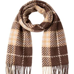 Fashion Tartan Checked Scarf for Women Plaid Winter Scarves Spring Warm Shawl Wraps Fall Neck Soft Scarf 25x78in