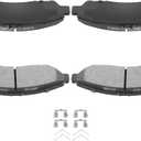 AUTOMUTO 4PCS Front Semi-Metallic Disc Brake Pads Set D1378 For Acura MDX 2007-2019, For Acura ZDX 2010-2013, For Honda Pilot 2009-2019, For Honda Ridgeline 2017-2019