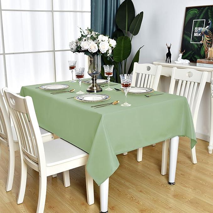 Grey Square Tablecloth Waterproof Stain Resistant Wrinkle Free Table Cloth 210GSM Polyester Wipeable Table Cover for Party, Banquet, Indoor and Outdoor use - Rectangle/Rectangular 60 x 60 inch