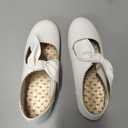 DREAM PAIRS Girls Ballerina Flats Mary Jane Front Bow Dress Shoes, White, Size 4