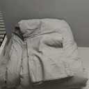 Luxlovery Silver Grey Full Size Comforter Set Full Light Grey Bedding Comforter Set Women Men Light Gray Bed Set Soft Breathable Cozy Silver Gray Bedding Set 3 Piece Comforter