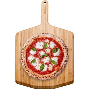 Ooni 16 Bamboo Pizza Peel  Wooden 16 Inch Serving Board, Pizza Spatula Paddle, Pizza Oven Accessories