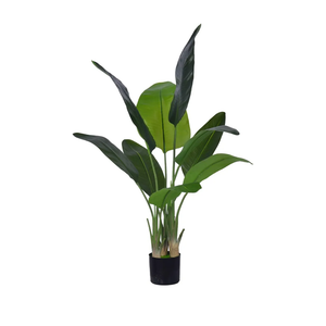 Artificial Bird of Paradise Plant Fake Tropical Palm Tree for Indoor Outdoor, Perfect Faux Plants for Home Garden Office Store Decoration (Bird of Paradise 120cm)