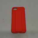 LAUDTEC Silicone Kickstand Case Compatible with iPhone 7/8/SE, Vertical and Horizontal Stand Hand Strap Metal Kickstand Cover, Flexible Soft Liquid Silicone Stand Case for iPhone 7/8/SE (Red)