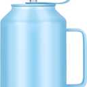 50 OZ Insulated Tumbler with Handle and Straw,Vacuum Insulated Stainless Steel Water Bottle Thermal Cups with Lid and Straw, Large Water Jug Fit for Home, Office, Gym and School (Blue)