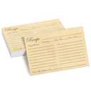 Juvale Recipe Cards - Double-Sided Fill-In Recipe Index Cards - Lined Brown Notecards - 4x6 in, Brown, 250gsm Cardstock, Pack of 60