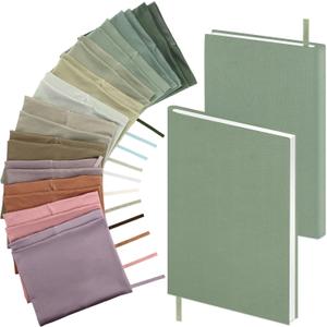 PerKoop 12 Pcs Jumbo Book Covers Stretchable Fabric School Book Protector Reusable Washable Cover Protector for Most Hardcover Textbooks(Morandi Color,6 x 9 Inch)