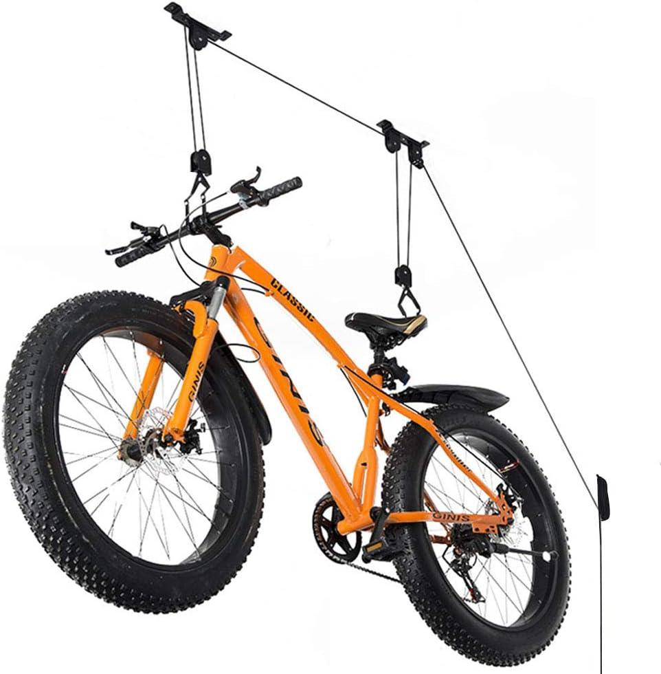 Wallmaster Bike Ceiling Mount Lift Hanger Metal Storage Rack for Garage Indoor 1 Pack Black
