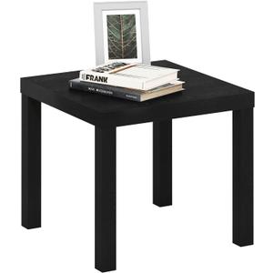 Furinno Classic Homey Square Parsons Side End Table, 1-Pack, Black, Standard, Set of 1